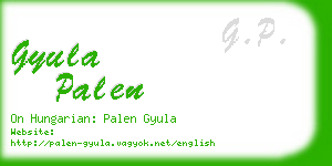 gyula palen business card